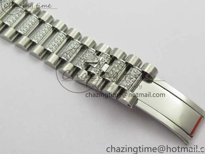 MiroTime 0521 Day-Date 36mm 128239 SS Crystal BP Best Edition Blue Crystal Marker Dial on SS President Bracelet A OdorResistant 2677